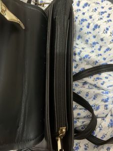 pure leather branded hand bag