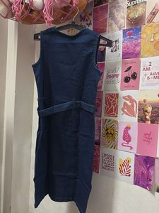 Denim Dress with Zipper Detail