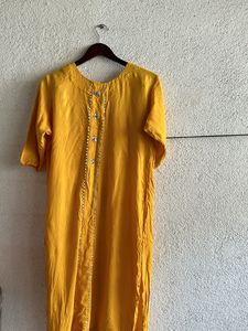 Yellow Long Kurti
