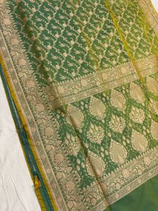 Green Banarasi Silk Saree