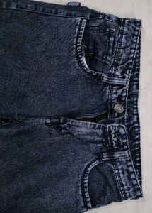 Acid Wash Straight Leg Jeans