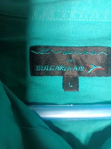 Teal Long Sleeve Button-Up Shirt
