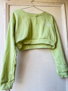 Green Cropped Sweatshirt