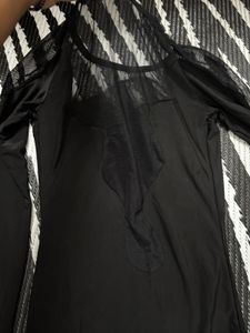 Chic Black Mesh Bodysuit