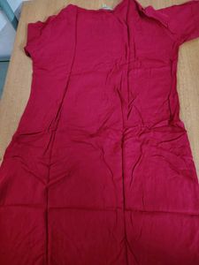 Vibrant Red Embroidered Kurta