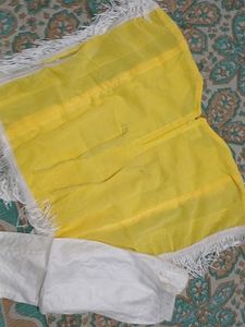 Yellow Mirror Work set with Pants