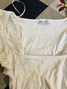 Zara white top