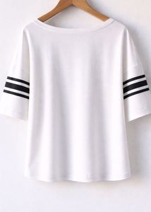 White '8' Graphic baggy  T-Shirt