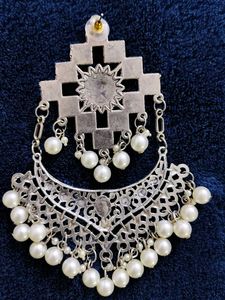 Elegant Pearl &amp; Stone Dangle Earrings
