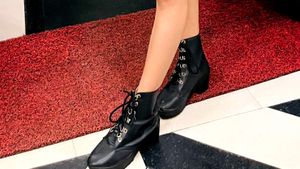 Black Lace-Up Ankle Boots