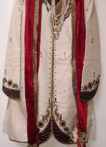 Men's Ethnic Embroidered Sherwani Set of 4