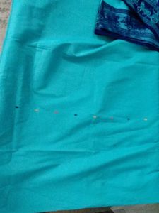 Beautiful Blue Saree with Intricate Design