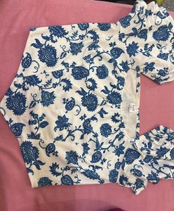 Boho Floral Print Puff Sleeve Top
