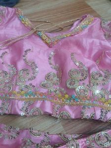 Stunning Pink Embroidered Lehenga Set