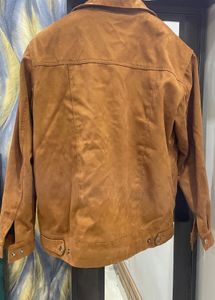 Brown Suede Sherpa Lined Jacket