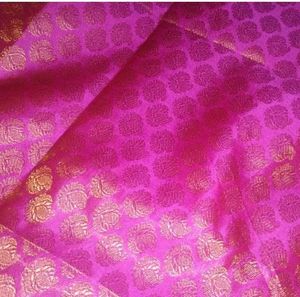 Jacquard Banrasi Silk Dres Material 2 Mtr With Tag