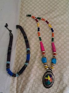 Stone Beads Necklaces (Set Of 2)