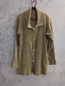 Chic Olive Green Knit Cardigan