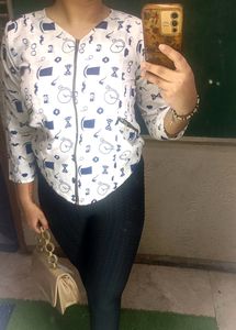 Patterned Top With Zip 1
