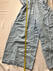 Light Blue Wide-Leg Jumpsuit