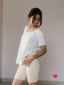White Biker Shorts
