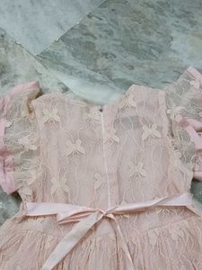 Pink Butterfly Girls Dress