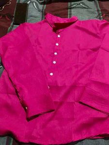 Vibrant Pink Collared Shirt