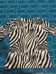 Stylish Zebra Print Top