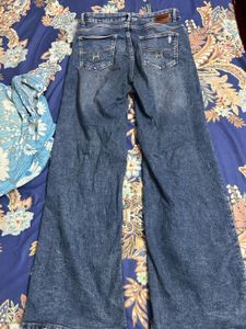 Wide leg Blue Jeans