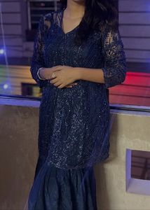 Sparkling Navy Blue Kurta Set