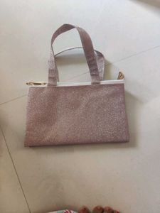 Sparkly Rose Gold Clutch Bag