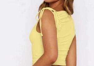 Yellow One-Shoulder Top
