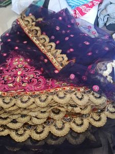 net embroidery saree new