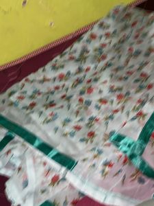 Light Blue Floral Saree