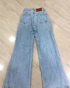 Light Wash Distressed Wide Leg Jeans