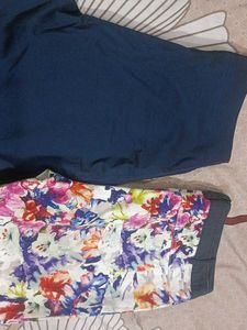 Navy Blue High-Waist Trousers combo