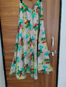 Flowy Floral Print Ethnic Skirt
