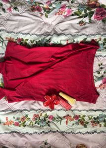 Chic Red One-Shoulder Top