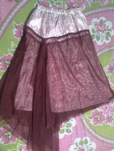 Brown Asymmetrical Hem Skirt