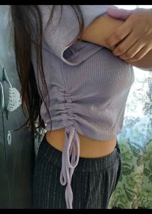SSS Cute Lavender Crop Top