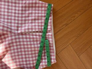 Zara Pink Straight Plaid Pants