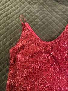 Sparkly Red Camisole Top