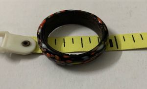 Unisex Unique Black Murano Glass Ring