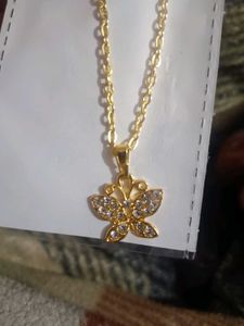 Butterfly Pendant Necklace (it's fully untouched)
