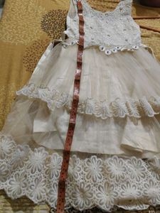 Elegant Lace Trimmed Tulle Dress for Girls