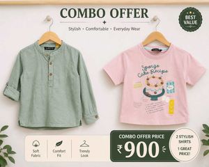 combo 2 zudio new kids wear shirt