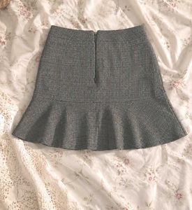 ⊹♡ Grey Plaid Flared Mini Skirt 🎀