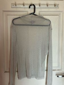 Sparkly Sheer Long Sleeve Top