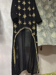 Embellished Black Kurta and sharara