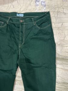 Dark Green Wide Leg Pants